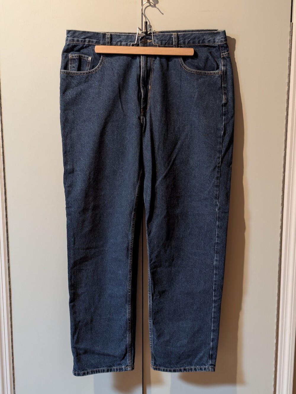 Members Mark Mens Relaxed Fit Medium/Dark Blue Jeans 38x32